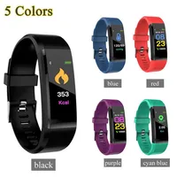 ID115 Plus Smart Wristbands Bracelet Fitness Tracker Heart Rate Watchband Smartwatch For Android iOS Cellphones with Retail Box3182