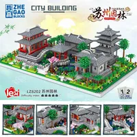 3930pcs Lezi Mini Blocks Kids Building Bricks Toys Adult Puzzle Suzhou Gardens 8202 No Box208b