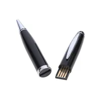 Recarregável de 8 GB Digital Audio Voice Recorder Pen Dittaphone caneta USB Disk Sound Recorder Mp3 Pen Player Black com varejo Box294T