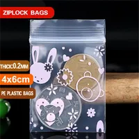 Kalın 0 2mm küçük renkler plastik fermuarlı torbalar ziplock torbası ziplock hap paketi mini zip kilit çantaları plastik ambalaj çantası276r