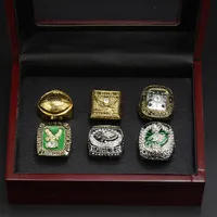Высококачественный 6pcs Philadelphia Pennsylvania Football Championship Ring для фанатов подарки 6pcs Set Man Ring 242M