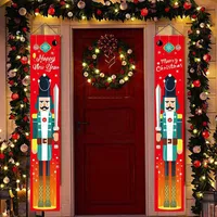 Рождественские украшения рождественские Щелкунчики солдат баннер для дома Merry Door Decor Ornament Couple Couple Destian Coremerchristmas