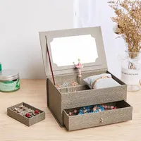 Caja de cart￳n hecha a mano caja de madera de madera patr￳n de piel de serpiente de lino joyero de lino almacenamiento de regalo de regalo de cumplea￱os regalo de Navidad12740