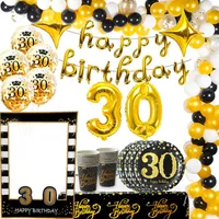 weigao or noir 30e anniversaire ballons en latex ballon adulte trente 30 confetti ballons heureux 30 nombres balles globos fournit345o