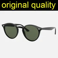 Top Quality 2180 Classic Round Sunglasses Women Men Acetate Frame Sunglasses Womens for Female Fashion Sun Glasses Lunette De Sole208H