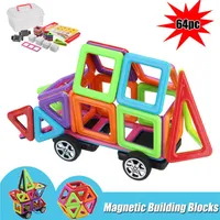 64 pezzi per bambini blocchi magnetici Building giocattoli per costruzioni educative Tendi per bambini Gift249A