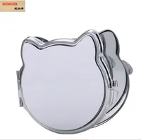 Sublimaci￳n en blanco Cat Meple Mirror Accesorios de metal Regalos Transferencia de calor Impresi￳n en blanco Crafts