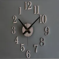 Fashion Creative Reversion of the Clock Time Back Metal Texture Really 3D Stereo fai -da -te Clock239W