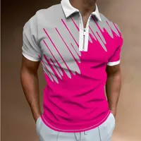 Men's Polos Men Summer Summer Top Short Sleeve Camisa Vintage T-shirt FashionSuit de alta qualidade Roupa de alta qualidade Prinha impressão casual