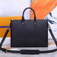 Men's black suede leather business briefcase handbag messenger bag302P