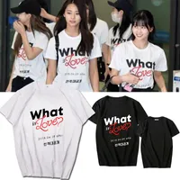 Мужские футболки Kpop дважды Mini What Love Mem Член Печать O Sece Trush для летнего унисекса K- Свободный футболок с коротким рукавом T- T-