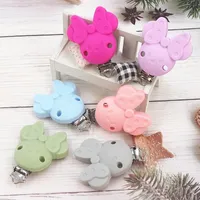 Pacificadores# chenkai 20pcs clipes de silicone de animais formato de animal de bebê diy chupeta dummychand soother jóias de jóias clipespacificadores de brinquedos de jóias