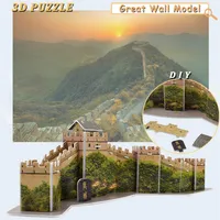 Great Wall 3D Puzzles Building Model Zestaw DIY ręcznie robiąc światowe atrakcje edukacyjne zabawki dla dzieci kreatywne prezenty home220v