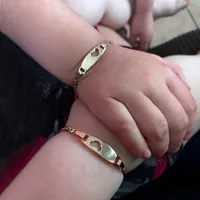 Link Armbänder Kette Kinder Gold Armband Baby Schmuck Taufe Pulsera Bebe Bijoux Armband Enfants Bracciale Bebek Bilezik Bransoletki