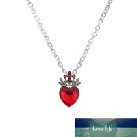 Collier entiers entiers Evie Colliers Descendants Red Coeur Couronne Collier Queen Of Hearts Costume Fan bijoux pré-Teen Gift for Her273i
