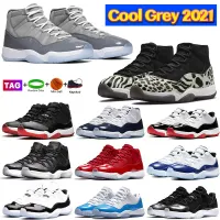 Cool Gray 11s Jumpman 11 Mens Basketball Shoes Cherry Bred Concord Sneakers Midnight Navy Pure Violet Legend Blue UNC 72-10 Sports Women Travers