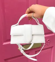 Luxurys kadınlar erkek flep debriyaj omuz çantası klasik jacquems le bambino baget tasarımcısı deri zarf moda el çantası çapraz kanatlı çanta cüzdan el çantaları