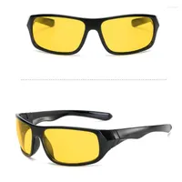 Güneş gözlüğü serin gece görüş gözlüğü erkekler parıltı karşıtı anti-ultraviyole sürücü güvenlik gözlükleri ayna mensunslasses