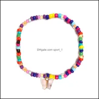 Cheville new Collier pendentif papillon coupé pour les femmes filles Boho Seeds Beads Strand Jewelry Holiday Beach Gift Drop Deliv Sport1 Dh4ch