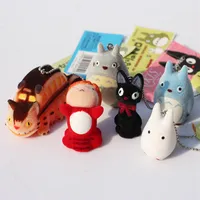 Japonais Hayao Miyazaki Cartoon Movie mon voisin Totoro Ponyo sur la Cliff Kikis Delivery Service Figure Toy Kechechains266t
