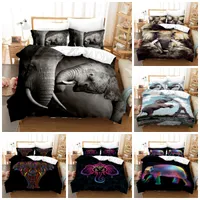 Bettwäsche Sets 3D Elephant Bettbedeckungsabdeckung Kinder Cartoon Druck Super Soft Quilt Cover Set