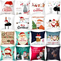 Christmas Decorations Cushion Cover Santa Claus Reindeer Merry For Home Ornament Gift Xmas Navidad Happy Year 2022Christmas