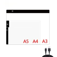 A3 A4 A5 رسم اللوحات اللوحية اللوحة الماس USB نسخ نسخ نسخ لوحة كتابة رسم واكوم تتبع LED LED PAD263B