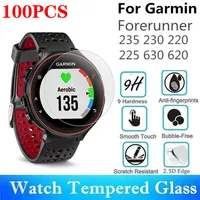 100 pezzi di vetro temperato per Garmin Forerunner 235 230 220 220 630 620 Film di protezione per protezione per orologi per orologi smart rotonda233G