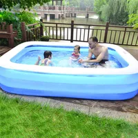 طفل البالغين الصيف قابلة للنفخ حمام سباحة للبالغين الأطفال ثخانة PVC مستطيل الاستحمام حوض الاستحمام في الهواء الطلق تجديف التجدي