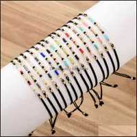 20 -stcs/lot Boheemse kristalzaad kralen armbanden vrouwen verstelbare bdedome dh8kt