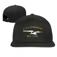 Star Trek USS Enterprise Flat Bill Bill Hats Sports Cap Outdoors Cap Men and Women Hip-Hop Hat258a