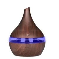 300ml USB Electric Aroma Air Difusor Wood Ultrassonic Air Umidificador Cool Mist Maker para Home221H
