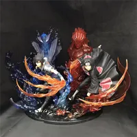 Anime Naruto Shippuden Zero Uchiha itachi Uchiha Sasuke Modelo Decoraci￳n PVC Acci￳n Figura Modelo de recolecci￳n de figuras MX200319200F