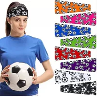 Sports Hair Band Unisex Printed Yoga Headband Running Fitness Absorb Sweat Hairband Hairwear Football Cup Headwear 921