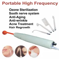 Multi-functional Portable D'arsonval Darsonval High Frequency Facial Skin Care HF Hair Care Device Professional Kit with Gift289Z
