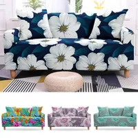 Chair Covers Flower Printing Elastic Sofa Cover For Living Room All Inclusive L Shaped Couch Funda Armchairs CoverChair
