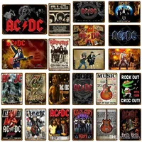 2021 Rock ACDC Movie Vintage Metal Signs AC DC Music Club Werbung Plaque Bar Cafe Pub Casino Dekor Wall Aufkleber Gem￤lde Wall 1954