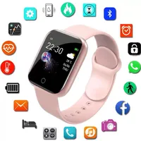 Nieuwe Smart Watch Dames Mannen Kinderen kijken naar Android iOS Electronics Clock Fitness Tracker Silicone Riem horloges uren273v