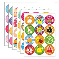 Geschenkverpackung 160/240pcs niedliche Ostereiküken Aufkleber für präsentiertes Umschlag Seal Label Cake Decor Card Party Game Kinder Spielsymbollwickel WrapGift