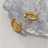 Designer B bijoux boucles d'oreilles pour femmes classiques boucles d'oreilles de cerceau de mode étouffe d'or plaqué