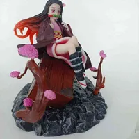 Demon Slayer Figure Kamado Anime Kamado Nezuko Action Figurse Toy Kimetsu No Yaiba Statue Vuxen Collectible Model Doll Gift T220819