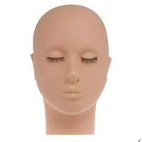 New-Mannequin Flat Head Silicone Practice Faux Extensions Fily Extensions Makeup Model Massage Training Tork247E