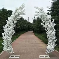 Garland de flores falsas de flor de cereza artificial