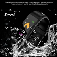 115 Plus Bluetooth Smart Watch Heart Rate Fitness Tracker Blood Pressure Wristwatch Waterproof Sports Smart Bracelet For Android i2621
