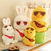 Óculos de sol bonecos de pato brinquedos de pelúcia bonecos fofos de coelho enviam garotas para dormir