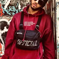 Streetwear Men Bag Tactical Vest Hip Hop Style Crossbody Pacotes de peito para mulheres 2019 Moda Punck Chest Rig Stat Bag2227L