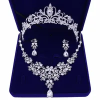 Bridal Tiaras Hair Necklace Earrings Accessories Wedding Jewelry Sets Cheap Fashion Style Bride Hair Dress275F