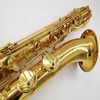 Strumenti di marca Yanagisawa B-901 Saxofono baritono Nuovo sax di superficie placcata in oro in ottone con bocchino Canv2872