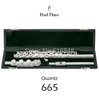 Pearl Quantz PF-665 17 tasti fori aperti flauto in argento placcata superficie piatta flauto c melodia e chiave flauto strumento musicale con ca200f