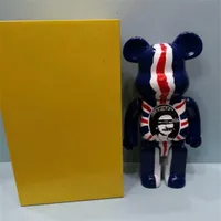 400% 28cm O filme da bandeira brit￢nica Bearbrick Bear Figures Toy for Collectors 334Z